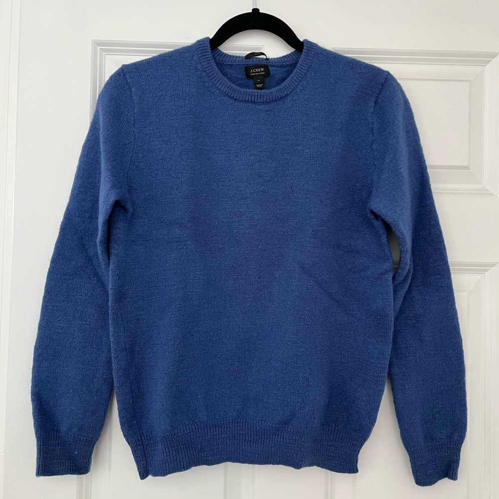 J.Crew crewneck merino wool sweater in royal blue